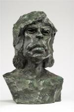 José Maria DAVID (1944-2015)
Buste de Mike Jagger
Bronze
Justifié 8/8
Sans marque de...