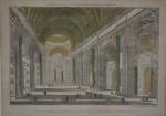 ECOLE FRANCAISE du XIXème
Vue perspective de l'intérieur de la basilique...