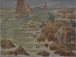 Henri RIVIERE (1864-1951)
Les mousses, au vent de Noroît
Lithographie signée en...