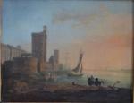 ECOLE FRANCAISE du XIXème
Vue d'un port
Huile sur toile
17.5 x 21...