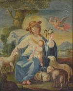 ECOLE FRANCAISE du XIXème
Allégorie
Huile sur toile
36 x 29.5 cm (restaurations)