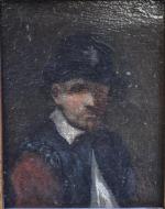 ECOLE FRANCAISE du XIXème
Portrait d'homme
Huile sur panneau
13.5 x 11 cm