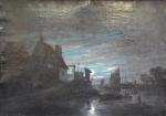 ECOLE HOLLANDAISE du XIXème
Paysage maritime
Huile sur toile signée en bas...