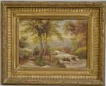 ECOLE FRANCAISE du XIXème
Paysage
Huile sur toile
34.5 x 47.5 cm (petits...