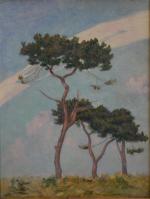 Louis CYLKOW (1877-1934)
Paysage arboré
Huile sur toile maroufflée signée en bas...