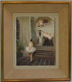 Jules René HERVÉ (1887-1981)
Danseuses à l'opéra
Huile sur toile signée en...