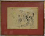 Jean LAUNOIS (1898-1942)
Les danseurs
Dessin rehaussé signé en bas à gauche
19...