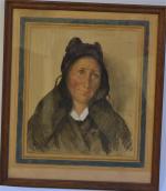 Emmanuel FOUGERAT (1869-1958)
Femme de pêcheur à l'île de Sein Bretagne,...