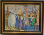 Mary PIRIOU (1881-1956)
Procession à Plougastel-Daoulas
Huile sur toile signée en bas...