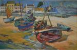 François MÉHEUT (1905-1981)
Bateaux près de la plage
Huile sur toile signée...