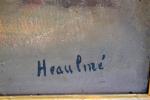 François HEAULMÉ (1927-2005)
Le tronc d'arbre
Huile sur toile signée en bas...