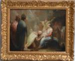 ECOLE ANGLAISE vers 1780, entourage de Benjamin WEST
Adoration des Mages
Toile...
