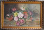 Marthe DANARD PUIG (XIX-XXème)
Jeté de fleurs
Huile sur toile signée en...