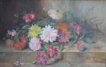 Marthe DANARD PUIG (XIX-XXème)
Jeté de fleurs
Huile sur toile signée en...