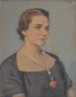 Alexis Louis DE BROCA (1868-1948)
Portrait de dame au collier de...