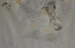 Jean LAUNOIS (1898-1942)
Oran, personnages enlacés, 1941. 
Aquarelle signée, située et...