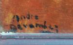 André DEVAMBEZ (1867-1943)
Scène de cabaret
Huile sur panneau signée en bas...