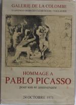 d'après Pablo PICASSO [espagnol] (1881-1973)
Hommage à Pablo Picasso pour son...