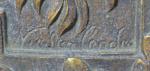 CADRE PHOTO sur chevalet en bronze annoté "Guerre Souvenir 1914-1918",...
