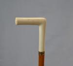 CANNE en bois, le pommeau en ivoire
Fin XIXème
L.: 84.5 cm...