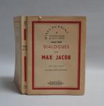 EMIE (Louis) Dialogues avec Max Jacob. Paris, Corrêa, Buchet et...