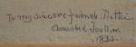 Amedee JOULLIN (1862-1917)
Paysage côtier, 1892. 
Aquarelle signée, datée et dédicacée...