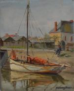 Florent SICHET (1918-2014)
Noirmoutier, bateau le long du quai Cassard
Huile sur...