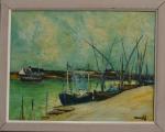 Roger ESCUDIE (1920-1990)
Noirmoutier, bateaux de pêche au port
Huile sur toile...