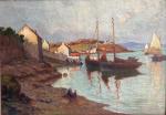 Vitalis MORIN (1867-1936)
Voiliers dans la baie en Bretagne
Huile sur toile...
